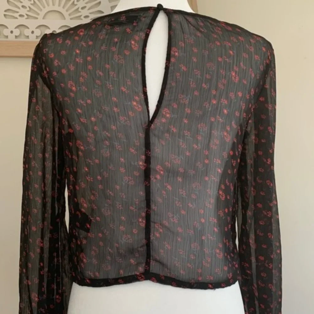 Urban Outfitters Sheer Floral Blouse - Picture 7 of 11
